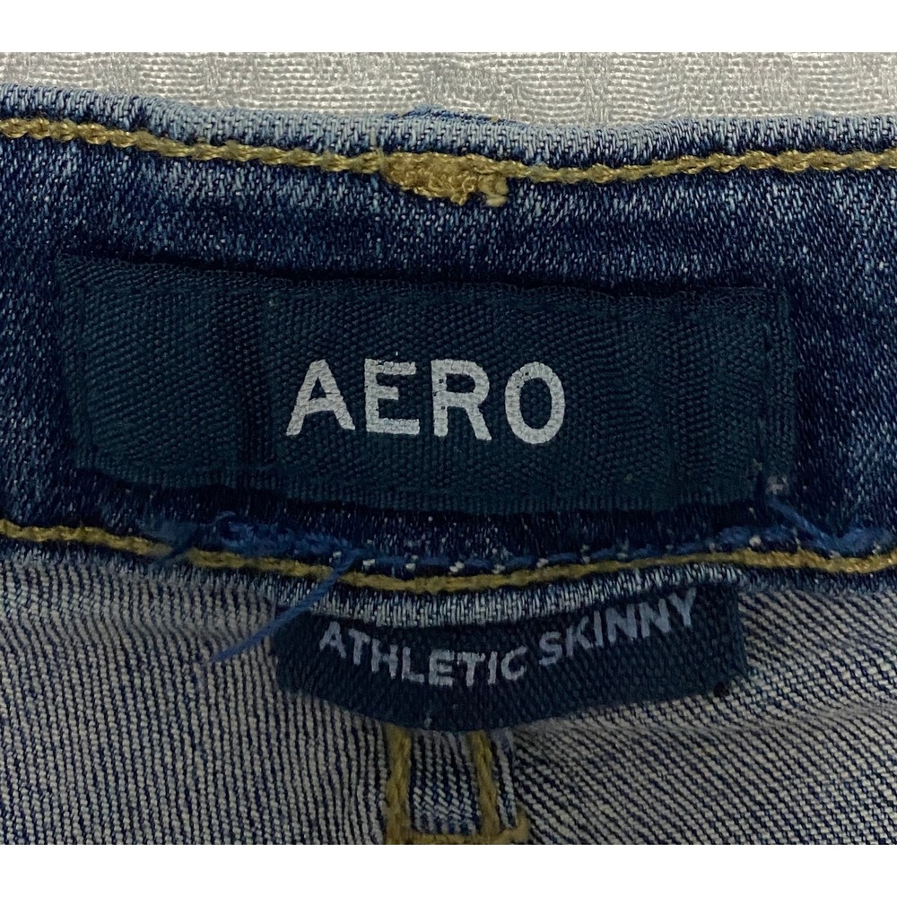 Aero Athletic Skinny Jeans Men's 28x30 Blue‎ Denim Stretch Made in Pakistan - Picture 5 of 11